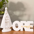 Letreiro Decorativo ORE e Confie - Palavra em Madeira para Mesa e Altar